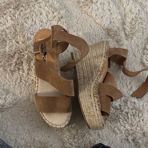 Dolce Vita Brown Suede Espadrille Sandals